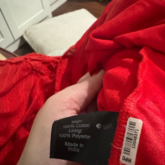 Lane Bryant Fun and flirty red blouse! Like New! Crochet-style details. 22W - Picture 3 of 3